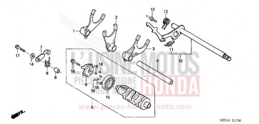 GEARSHIFT DRUM VT750CA7 de 2007